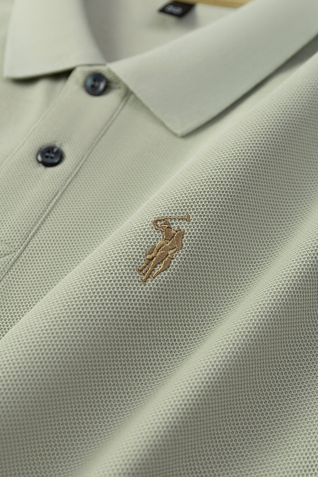 Herren-Poloshirt aus hochwertiger merzerisierter Baumwolle (220 g/m²), sechseckig, Perlenstickerei, Sommerkollektion | 8561 