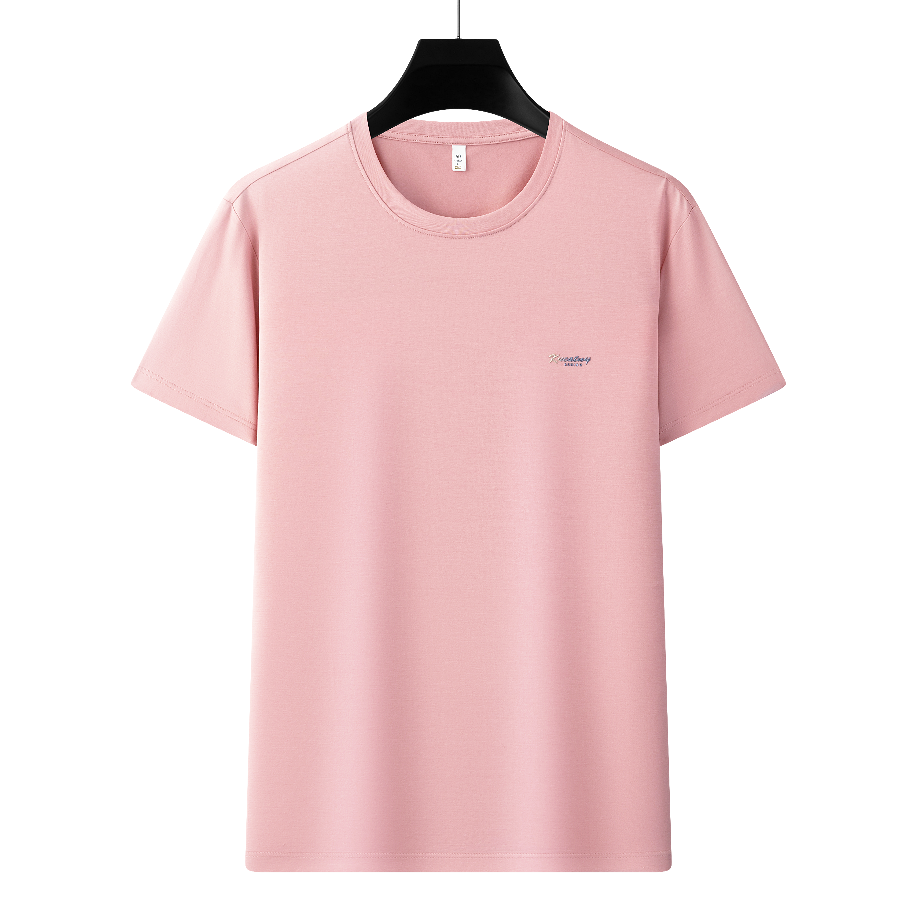 Antibakterielles kühlendes Baumwoll-T-Shirt für Herren – Sommer-Slim-Fit-Oberteil aus Eisseide mit Rundhalsausschnitt | 6550 