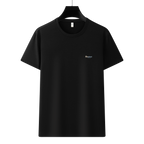 Antibakterielles kühlendes Baumwoll-T-Shirt für Herren – Sommer-Slim-Fit-Oberteil aus Eisseide mit Rundhalsausschnitt | 6550 