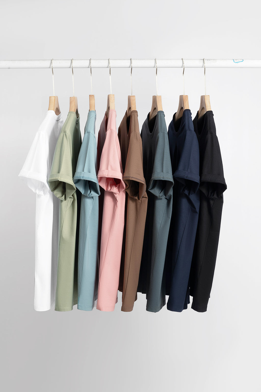 Antibakterielles kühlendes Baumwoll-T-Shirt für Herren – Sommer-Slim-Fit-Oberteil aus Eisseide mit Rundhalsausschnitt | 6550 