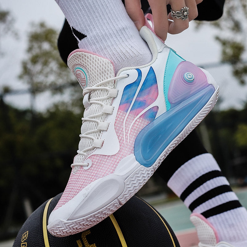 Bequeme Outdoor-Sportschuhe für Herren, atmungsaktiv, rutschfest, gepolstert, Basketball-Sneaker | 8258