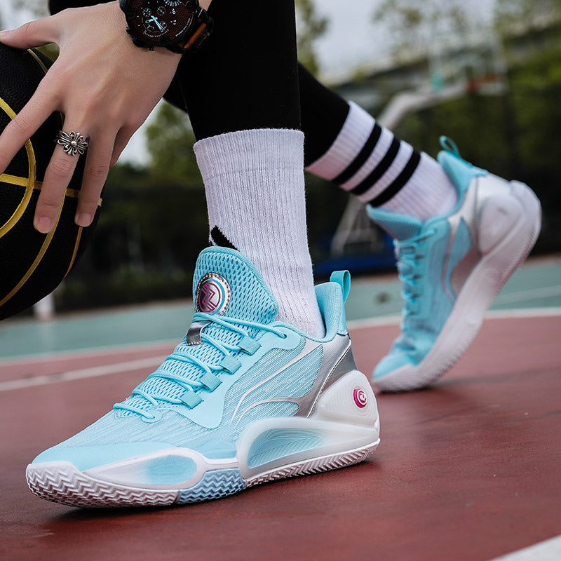 Bequeme Outdoor-Sportschuhe für Herren, atmungsaktiv, rutschfest, gepolstert, Basketball-Sneaker | 8258