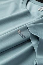 Antibakterielles kühlendes Baumwoll-T-Shirt für Herren – Sommer-Slim-Fit-Oberteil aus Eisseide mit Rundhalsausschnitt | 6550 