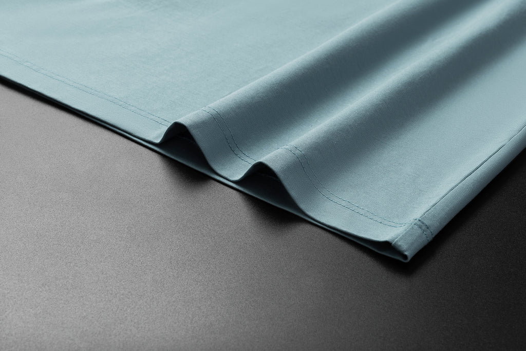 Antibakterielles kühlendes Baumwoll-T-Shirt für Herren – Sommer-Slim-Fit-Oberteil aus Eisseide mit Rundhalsausschnitt | 6550 