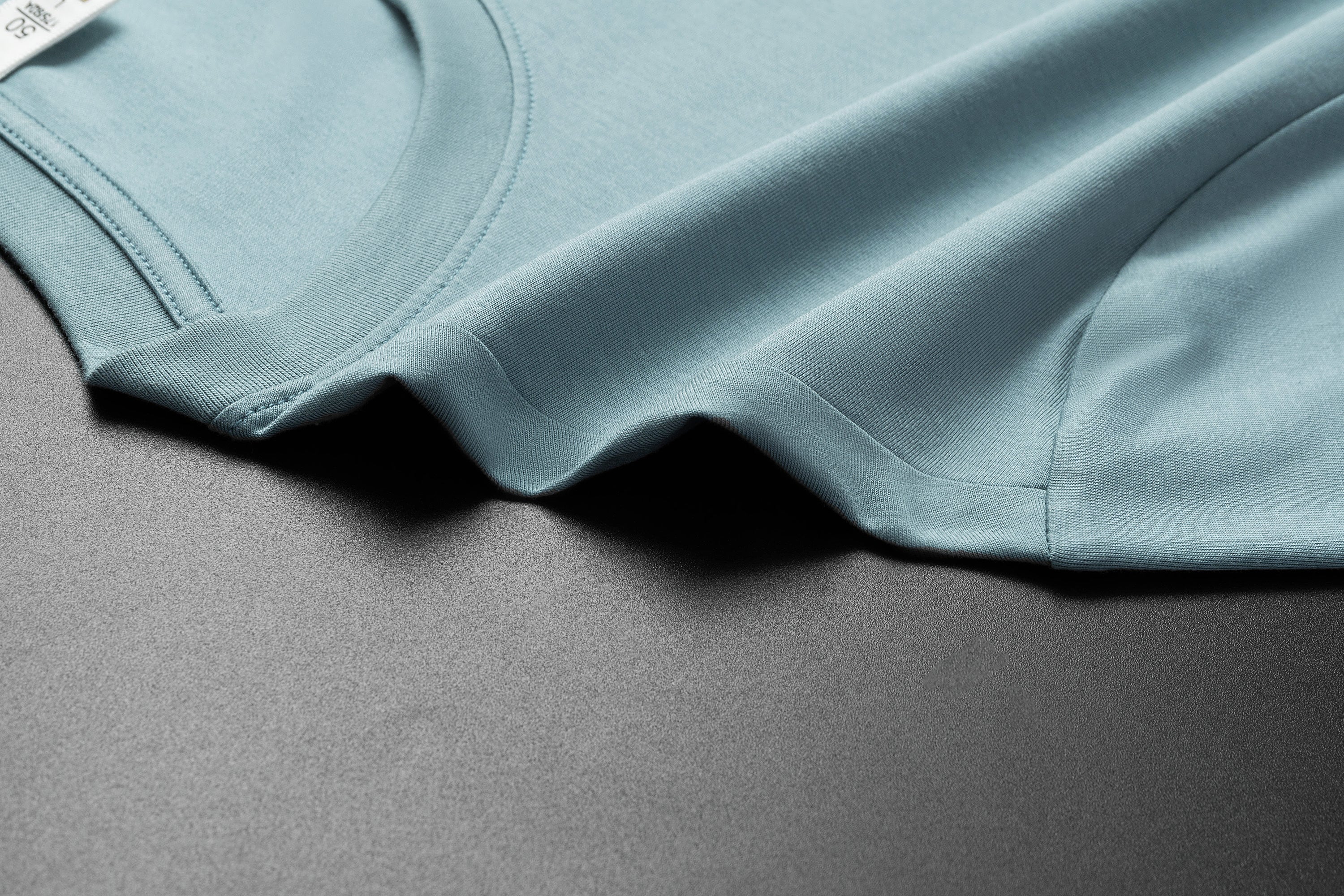 Antibakterielles kühlendes Baumwoll-T-Shirt für Herren – Sommer-Slim-Fit-Oberteil aus Eisseide mit Rundhalsausschnitt | 6550 