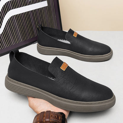 Chaussures de conduite en cuir tendance pour hommes Chaussures décontractées en cuir Mocassins à enfiler | 23004 