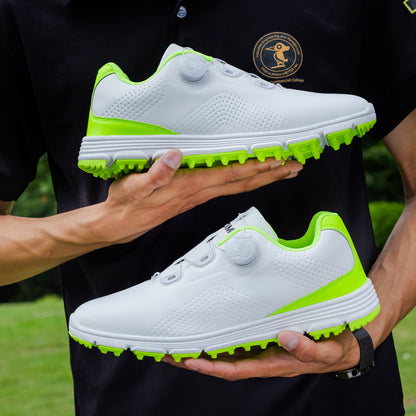 Men's Leather Golf Shoes Waterproof Non-slip Spike less Golf Shoes | 20626