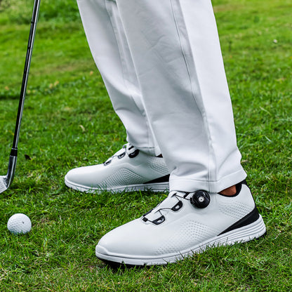 Men's Leather Golf Shoes Waterproof Non-slip Spike less Golf Shoes | 20626