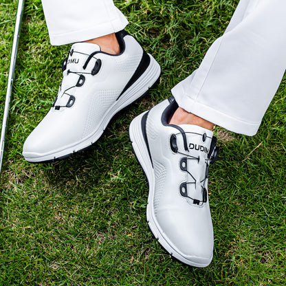 Men's Leather Golf Shoes Waterproof Non-slip Spike less Golf Shoes | 20626