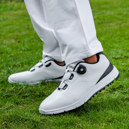 Men's Leather Golf Shoes Waterproof Non-slip Spike less Golf Shoes | 20626