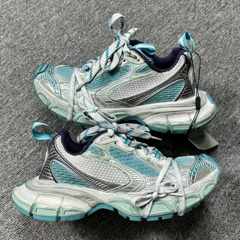 Unisex Paris 3XL Thick-Soled Dad Sneakers Retro Running Shoes Height-Increasing Casual Lace-Up Trainers