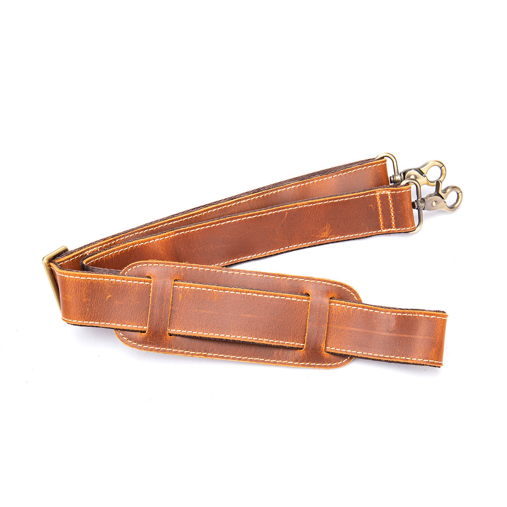 Taschengurt aus echtem Leder, verstellbar, Ersatz-Schultergurt, universelle Drehhaken für Messenger-Laptoptaschen | JD105 