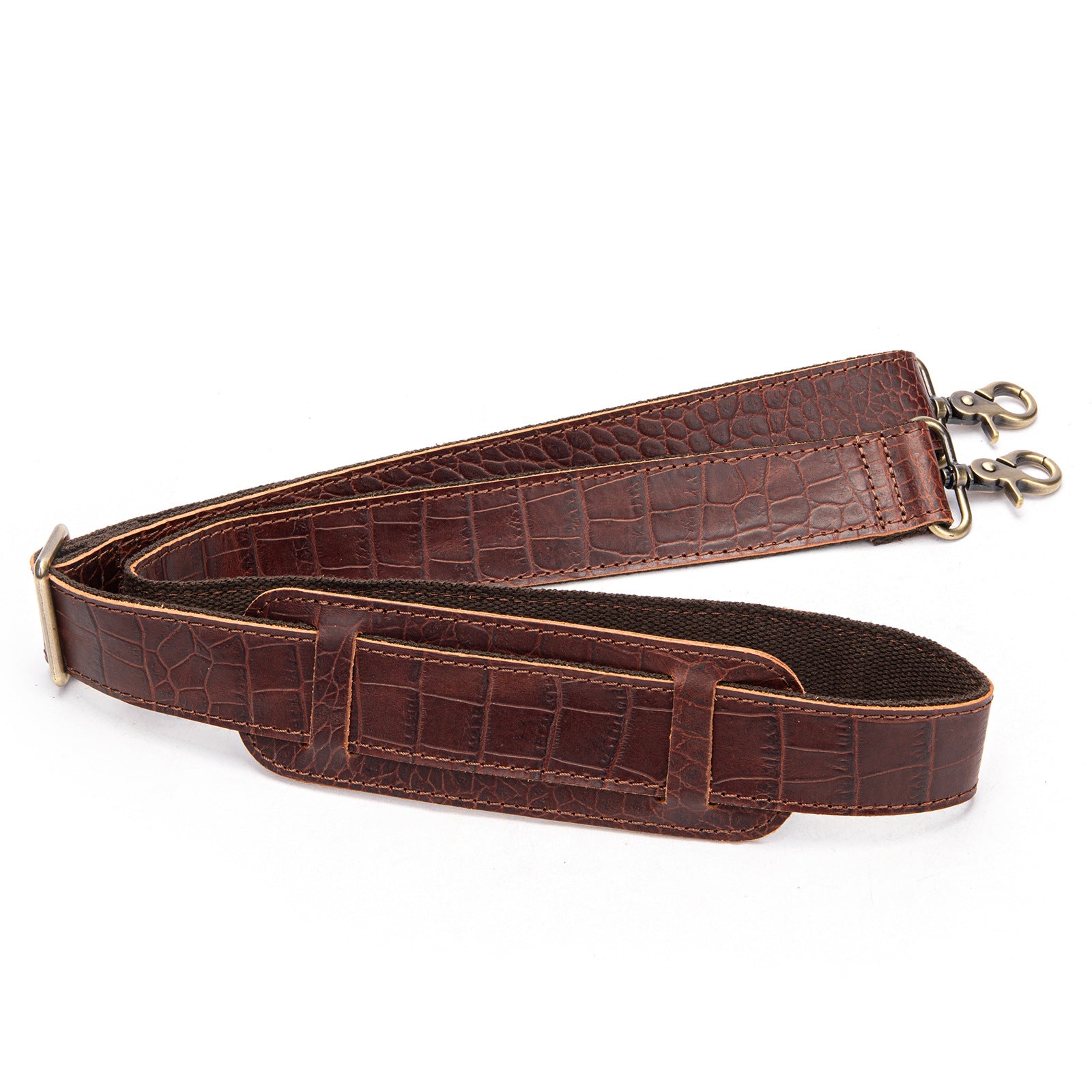 Taschengurt aus echtem Leder, verstellbar, Ersatz-Schultergurt, universelle Drehhaken für Messenger-Laptoptaschen | JD105 