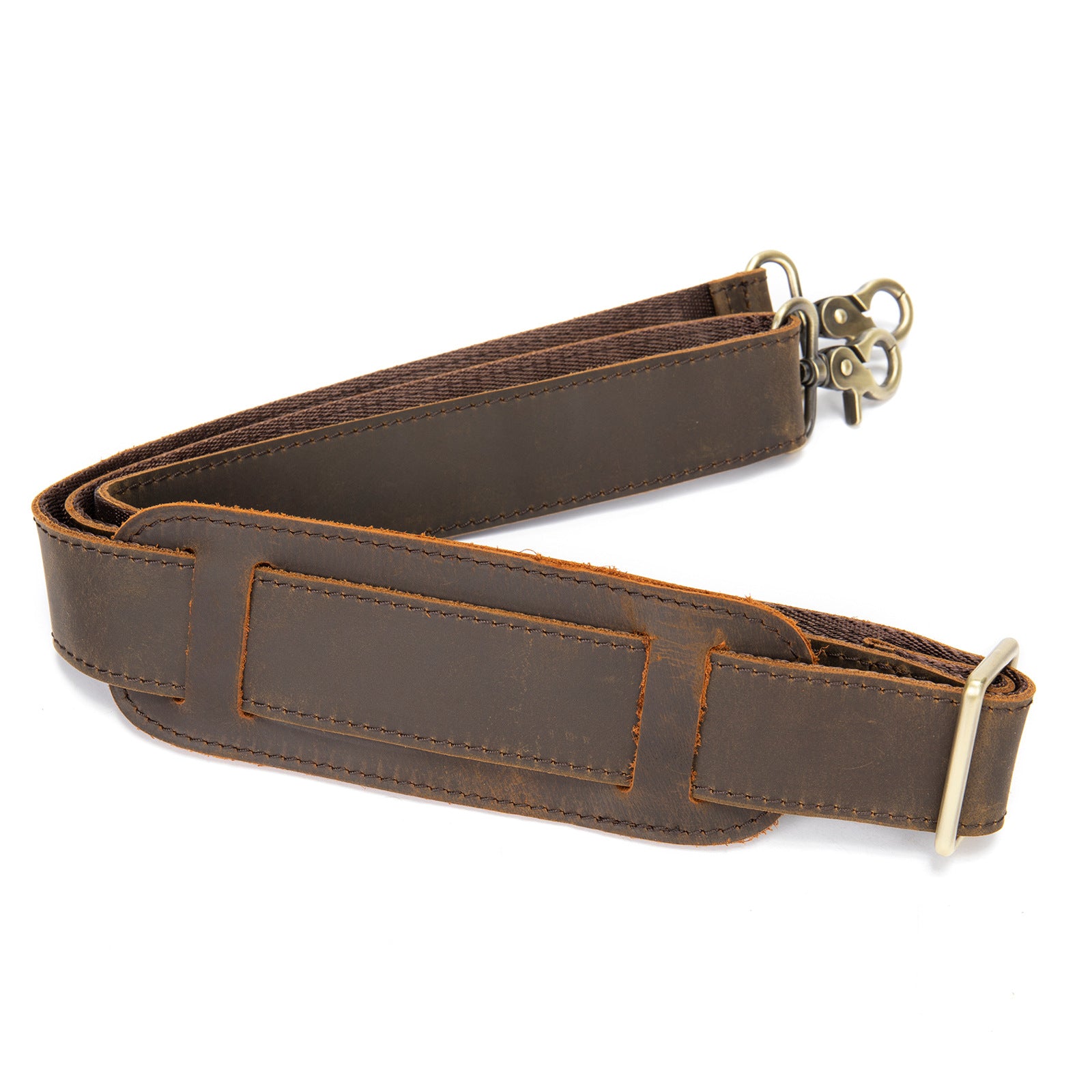 Taschengurt aus echtem Leder, verstellbar, Ersatz-Schultergurt, universelle Drehhaken für Messenger-Laptoptaschen | JD105 