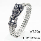 Herren Wikinger Tierarmband Wolf, Adler, Schlange Edelstahlarmband | KB179515-MZOZ