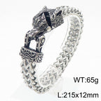 Herren Wikinger Tierarmband Wolf, Adler, Schlange Edelstahlarmband | KB179515-MZOZ