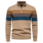 Herren Strickpullover mit Stehkragen und halbem Reißverschluss – Slim Fit Pullover für Herbst &amp; Winter | Y245 