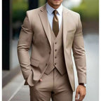 2026 Men‘s 3-Piece Suit Set | Loose Fit Wedding & Business Suit for Big & Tall Gentlemen | Cross-Border Formal Wear | SBT003