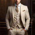 Premium 3-Piece Suit Set | Men’s Wedding & Banquet Suit with Vest | Tailored Fit Formal Wear in 20 Colors
