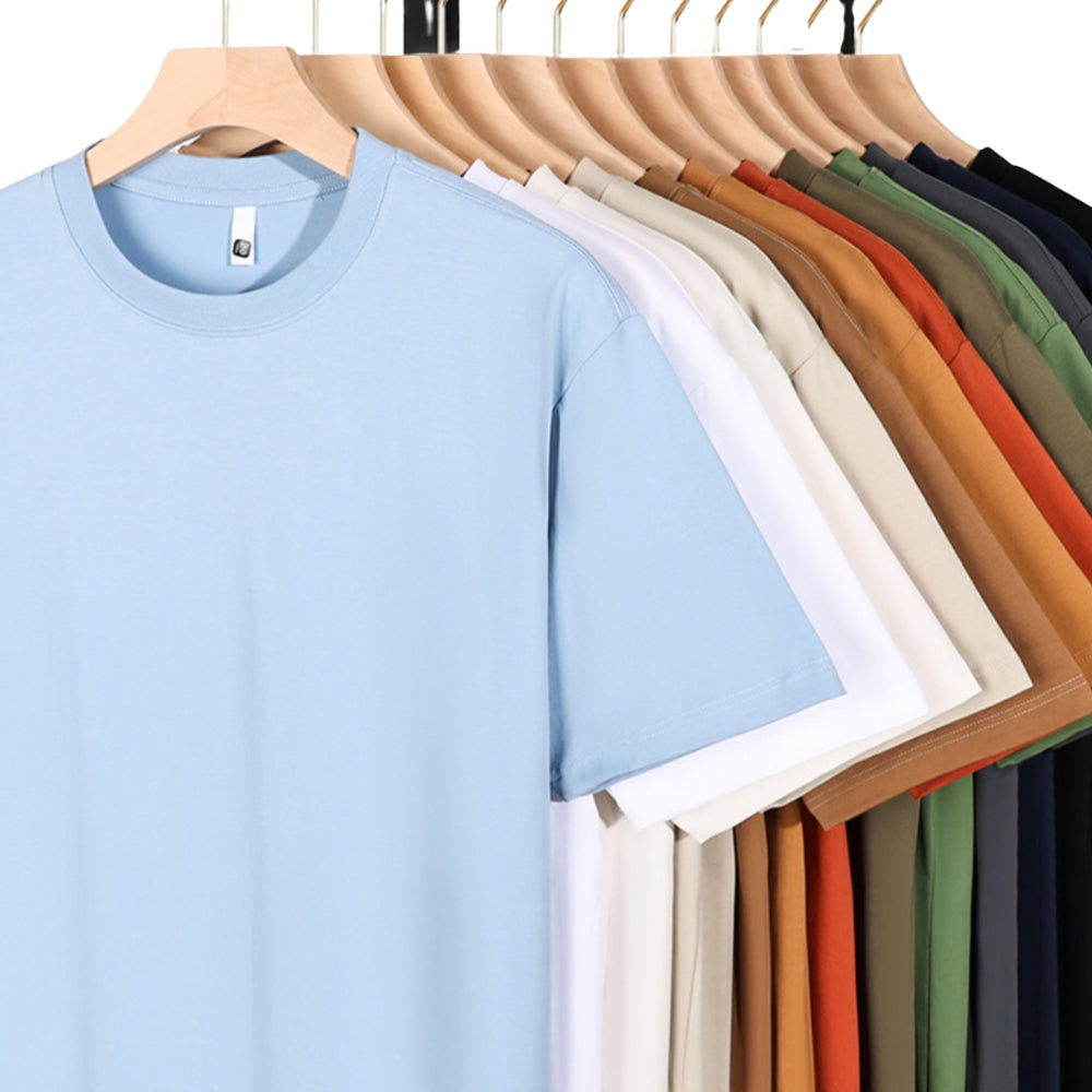 Hochwertiges antibakterielles T-Shirt aus Seide und Baumwolle | Unisex Sommer Kurzarm | Weiches und atmungsaktives T-Shirt mit klassischer Passform | L11-33911 