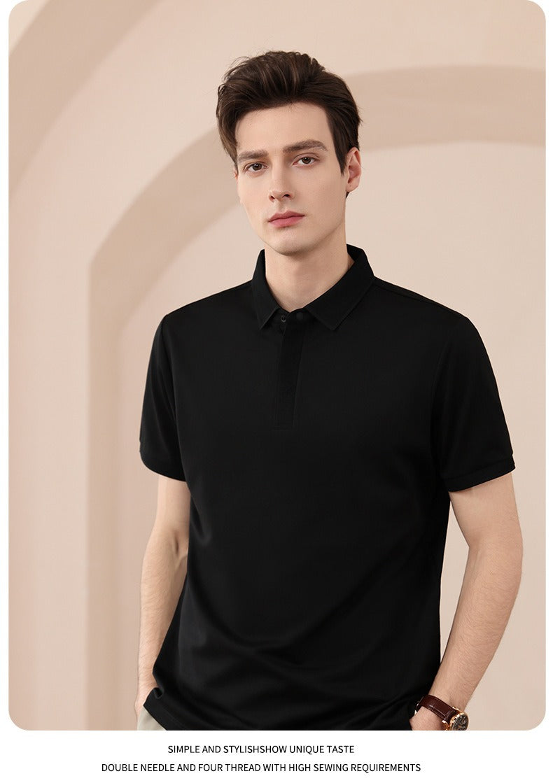 Hochwertiges Poloshirt aus Seidenmischung für Damen und Herren – Antibakteriell, verdeckte Knöpfe, leichtes Sommer-Design 2025 | L11-8318 