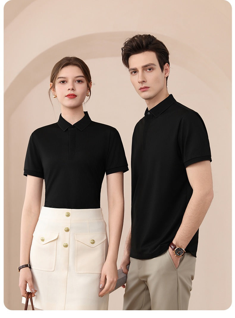 Hochwertiges Poloshirt aus Seidenmischung für Damen und Herren – Antibakteriell, verdeckte Knöpfe, leichtes Sommer-Design 2025 | L11-8318 