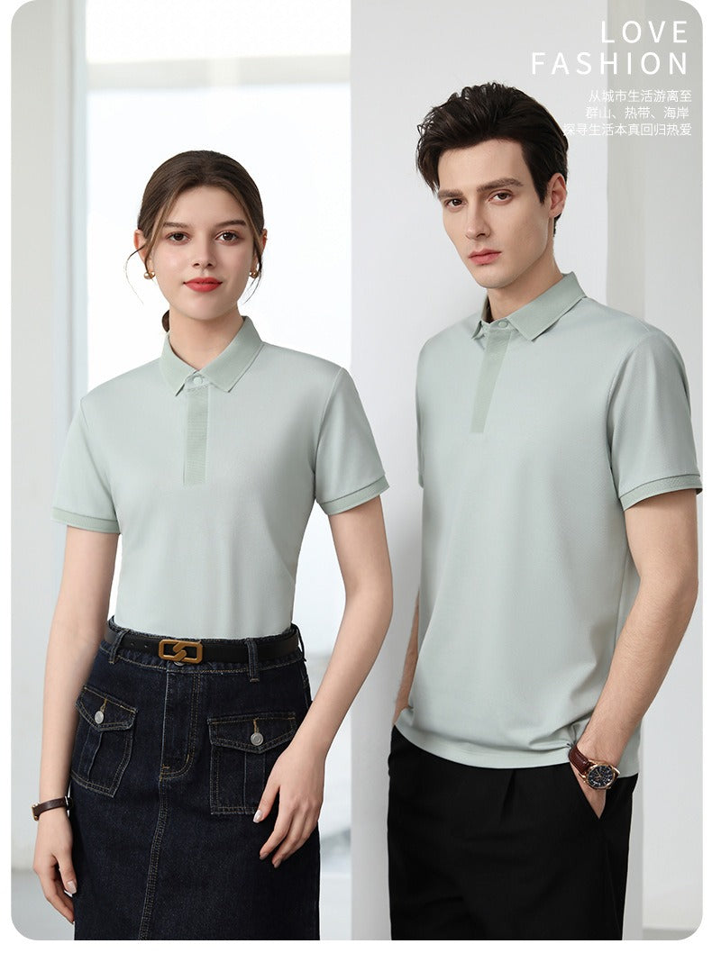Hochwertiges Poloshirt aus Seidenmischung für Damen und Herren – Antibakteriell, verdeckte Knöpfe, leichtes Sommer-Design 2025 | L11-8318 