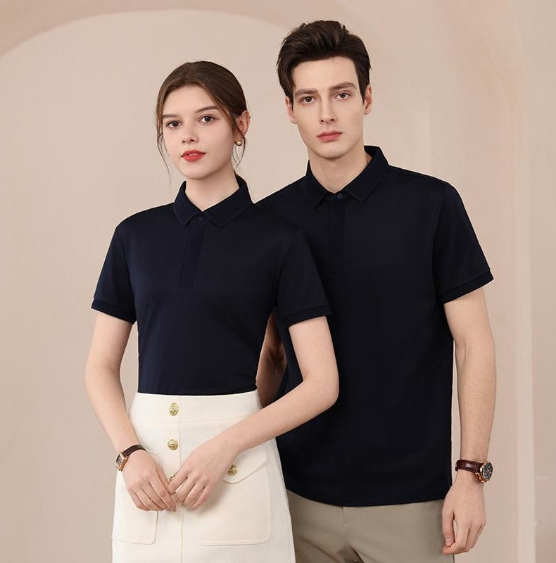 Hochwertiges Poloshirt aus Seidenmischung für Damen und Herren – Antibakteriell, verdeckte Knöpfe, leichtes Sommer-Design 2025 | L11-8318 