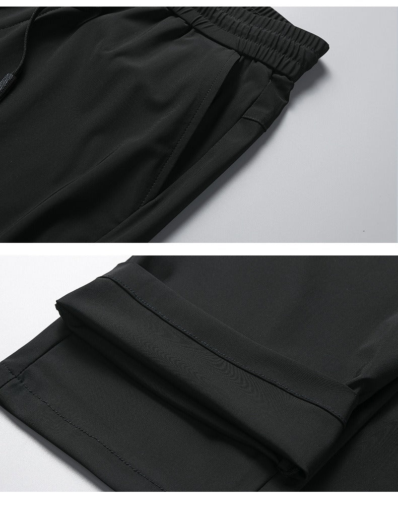 Schnelltrocknende Sommer-Jogginghose aus Eisseide für Herren | Leichte, atmungsaktive Aktivhose mit geradem Bein | L19-6601 