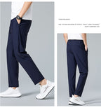 Schnelltrocknende Sommer-Jogginghose aus Eisseide für Herren | Leichte, atmungsaktive Aktivhose mit geradem Bein | L19-6601 