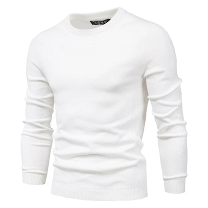 Verdickter Slim Fit Strickpullover für Herren – Rundhalspullover mit dezentem Glanz | LOW001