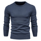 Verdickter Slim Fit Strickpullover für Herren – Rundhalspullover mit dezentem Glanz | LOW001