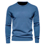 Verdickter Slim Fit Strickpullover für Herren – Rundhalspullover mit dezentem Glanz | LOW001