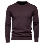 Verdickter Slim Fit Strickpullover für Herren – Rundhalspullover mit dezentem Glanz | LOW001