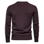 Verdickter Slim Fit Strickpullover für Herren – Rundhalspullover mit dezentem Glanz | LOW001