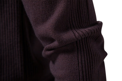 Verdickter Slim Fit Strickpullover für Herren – Rundhalspullover mit dezentem Glanz | LOW001