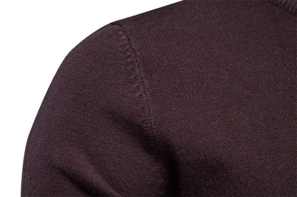 Verdickter Slim Fit Strickpullover für Herren – Rundhalspullover mit dezentem Glanz | LOW001