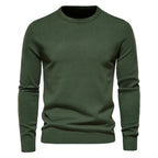 Verdickter Slim Fit Strickpullover für Herren – Rundhalspullover mit dezentem Glanz | LOW001