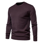 Verdickter Slim Fit Strickpullover für Herren – Rundhalspullover mit dezentem Glanz | LOW001
