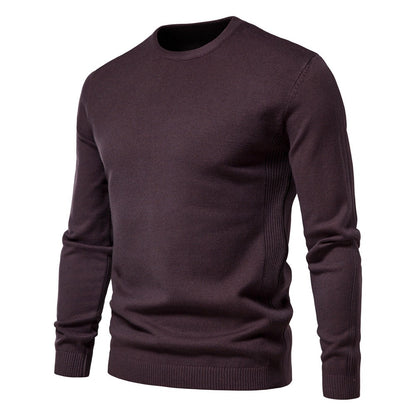 Verdickter Slim Fit Strickpullover für Herren – Rundhalspullover mit dezentem Glanz | LOW001