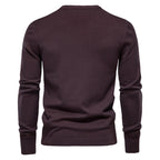 Verdickter Slim Fit Strickpullover für Herren – Rundhalspullover mit dezentem Glanz | LOW001