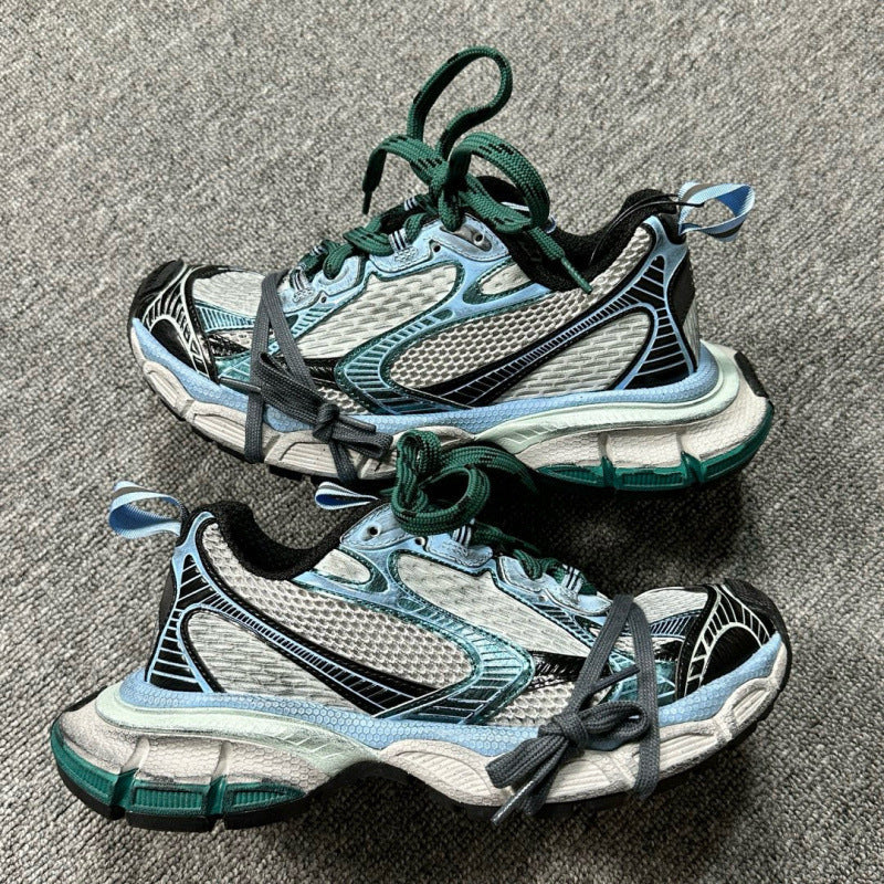 Unisex Paris 3XL Thick-Soled Dad Sneakers Retro Running Shoes Height-Increasing Casual Lace-Up Trainers