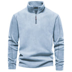 Herren Fleece Pullover Sweatshirts | Herbst-Winter 2025 Europa Mode | Half-Zip Stehkragen Tops | HD08 