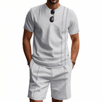 Herren-Lounge-Set mit Waffelstruktur – 2025 Frühling/Sommer, lässiges zweiteiliges Outfit | CY20 