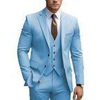 2026 Men‘s 3-Piece Suit Set | Loose Fit Wedding & Business Suit for Big & Tall Gentlemen | Cross-Border Formal Wear | SBT003