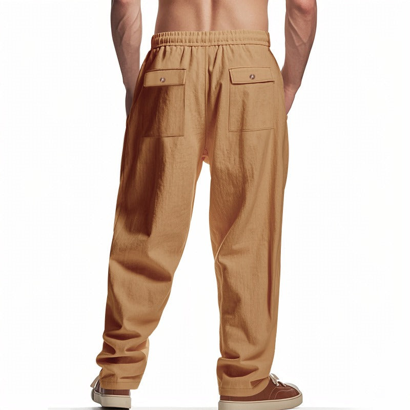 Herren Cargohose aus Leinen mit entspannter Passform | Atmungsaktive Sommerhose | MGTZ-6 
