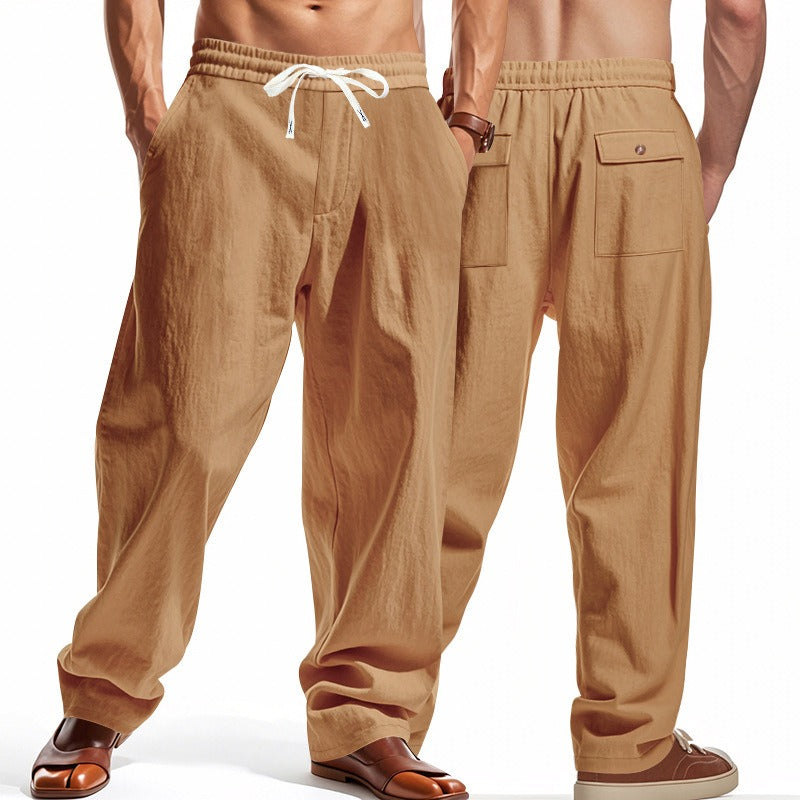 Herren Cargohose aus Leinen mit entspannter Passform | Atmungsaktive Sommerhose | MGTZ-6 