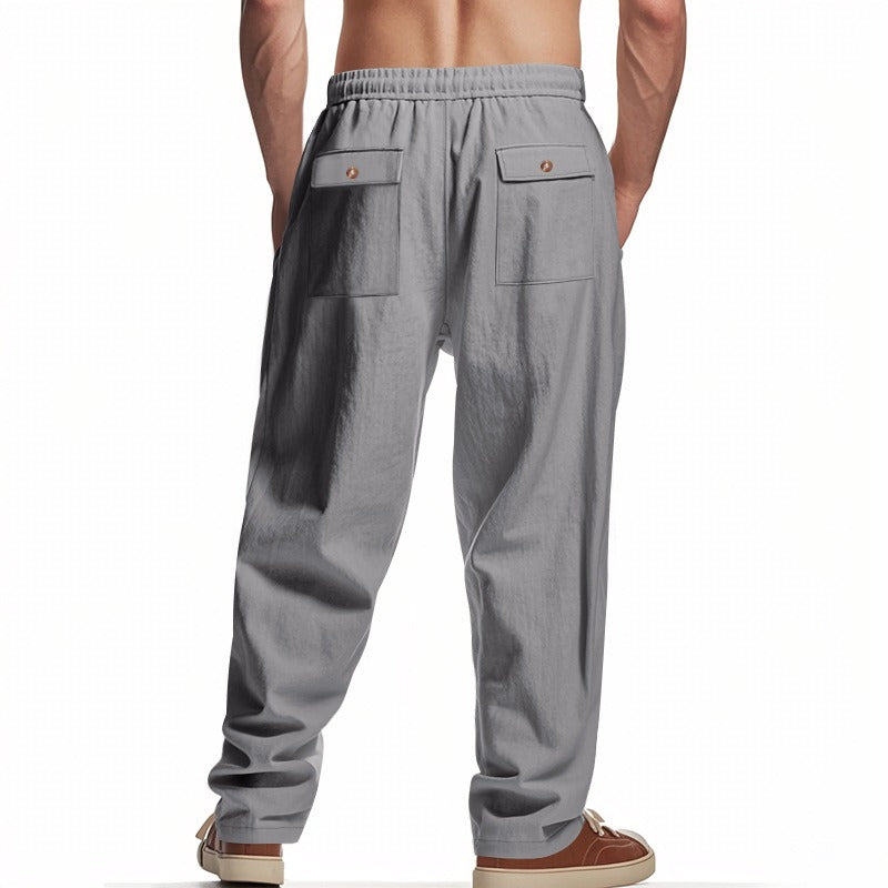 Herren Cargohose aus Leinen mit entspannter Passform | Atmungsaktive Sommerhose | MGTZ-6 