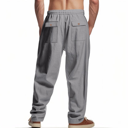 Herren Cargohose aus Leinen mit entspannter Passform | Atmungsaktive Sommerhose | MGTZ-6 
