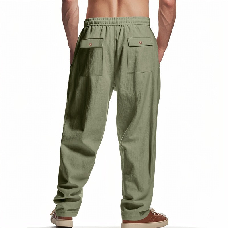 Herren Cargohose aus Leinen mit entspannter Passform | Atmungsaktive Sommerhose | MGTZ-6 